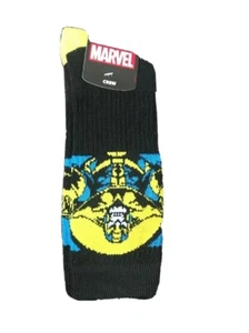 Avengers Infinity  War Thanos Crew  Adult  Men Socks Size 10-13 - Picture 1 of 4