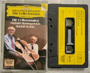 Brahms - Cellos Sonatas Rostropovich Serkin W. Germany Cassette Paper Label NM - Picture 1 of 1
