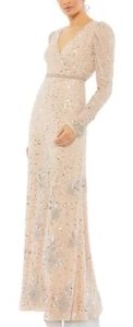 Vestido adornado manga larga Mac Duggal. Talla 8 - Imagen 1 de 6