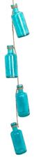 Melrose French Countryside Hanging Turquoise Glass Bottle Twine Garland 31"H