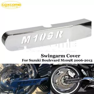 Chrome Motorcycle Swingarm Cover Protector for Suzuki Boulevard M109R 2006-2013 - Foto 1 di 7