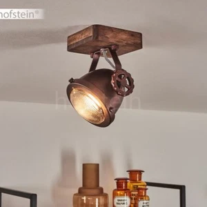 Rostfarbene Wohn Schlaf Zimmer Leuchten Decken Lampen drehbar Industrial Holz - Bild 1 von 10