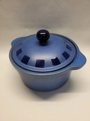 Cazuela Horno Plato Denby Reflex Azul Gres 9” Cubierta Panadero Microondas Seguro Foto 1 de 4