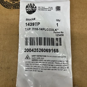 NEW MAC TOOLS 1439TP, 7/16 - 14 NC TAP USA BUY IT NOW FREE SHIPPING - Picture 1 of 3