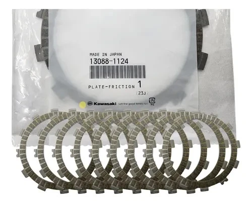 KAWASAKI GENUINA 1995 - 2006 NINJA ZX-6R/9R EMBRAGUE PLACA DE FRICCIÓN - ¡PAQUETE DE 9! NUEVO Foto 1 de 1