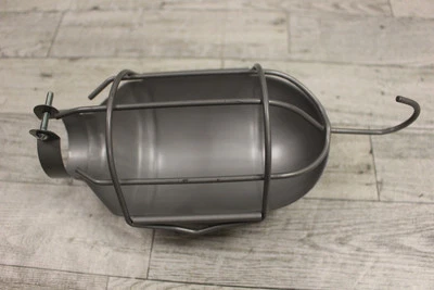 Worklight Shop Hanging Metal Lamp Light Bulb Guard - Silver - New - Image 1 of 4