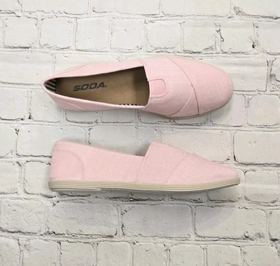 Zapatos planos sin cordones SODA zapatos planos bebé rosa para mujer talla 7 Foto 1 de 4