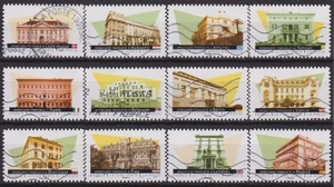 France 2024:12 timbres du Carnet- Ambassades françaises en Europe -oblitérés - Photo 1/1