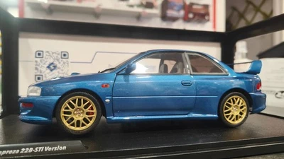Subaru Impreza 22B 1998 Sonic Blue 1-18 diecast modellino Solido auto sportiva - Immagine 1 di 4
