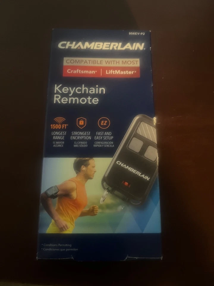 Chamberlain Llavero de 3 Botones Puerta de Garaje Control Remoto 956EV-P2 ~ ¡Nuevo En Caja Abierta! Foto 1 de 1