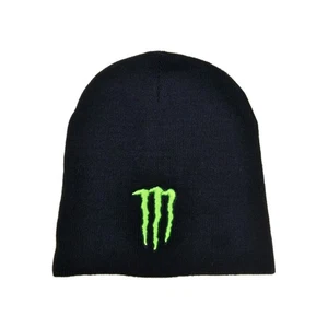 Monster Energy Beanie Hat Black Green Beverage Soda Knitted Rare Drink - Picture 1 of 4