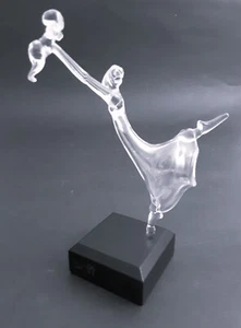 MILON TOWNSEND ART GLASS Chapital Sculpture Mother Baby Signed 1989 - Picture 1 of 13
