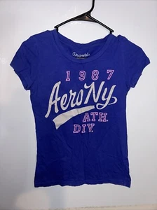 Y2K Aeropostale Small T-shirt Purple Aero NY 87 - Picture 1 of 7