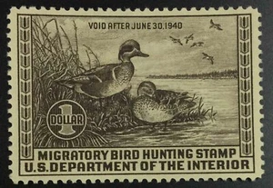 MOMEN: US STAMPS #RW6 DUCK MINT OG NH XF LOT #73005* - Picture 1 of 2