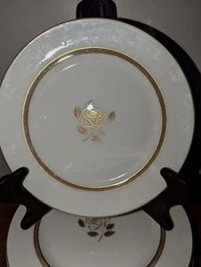 2 Rosenthal China Rosenthal Rose 6 Inch Bread Plates Gold Rose - Picture 1 of 4