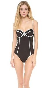 Red Carter I Dream of Ginie One Piece Swimsuit Size L Black (K) - Picture 1 of 4