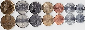 Eslovaquia JUEGO DE 7 MONEDAS lote monedas del mundo NUEVO SIN CIRCULAR - Imagen 1 de 1