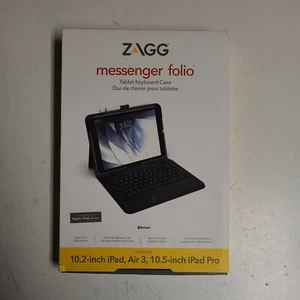ZAGG Messenger Keyboard Folio for Apple iPad 10.2" - Black - Picture 1 of 5