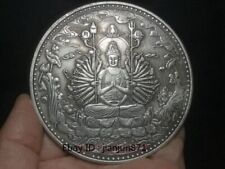 Old China Copper Silver Avalokitesvara Thousand-Hand Kwan-yin Statue