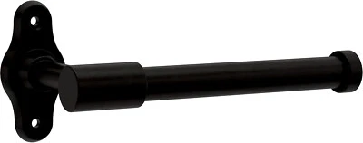 Soporte de papel higiénico Franklin de latón Calloway, poste único, paquete de 1, negro mate Foto 1 de 4