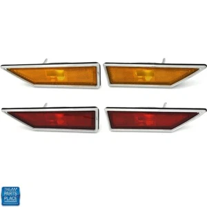 70-72 Cutlass 442 Front Fender & Rear Quarter Side Marker Light Lamp Lens SET - Picture 1 of 1