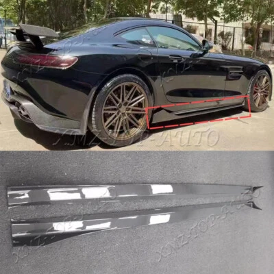 Fits Benz AMG GT GTC GTR GTS Side Skirts Extension Spoiler PK style Carbon Fibre Foto 1 de 4