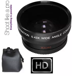 0.43x HD Wide Angle with Macro Lens For Canon Powershot SX70 HS (With Adapter) - Picture 1 of 7