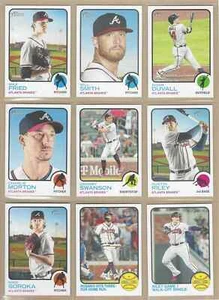 2022 Topps Heritage ATLANTA BRAVES Base Team Set of (18) Acuna Freeman - Picture 1 of 2