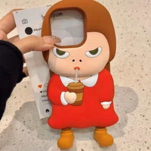 Linda Funda Silicona Dibujos Animados Nara Yoshitomo para iPhone 13 14 15 16 Pro Max - Imagen 1 de 5