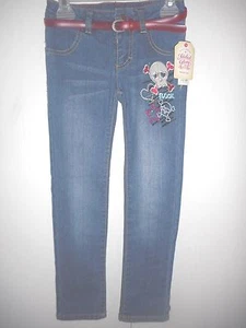 Faded Glory Girls Straight Leg Jeans Skinny Skull Youth Size 6 NWT - Picture 1 of 4