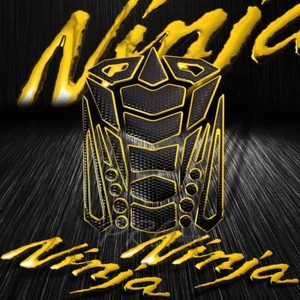 24PCs Chrome Gold Fuel Tank Pad+6.25" for Ninja ZXR ZZR Emblem Fender Stickers - Picture 1 of 6