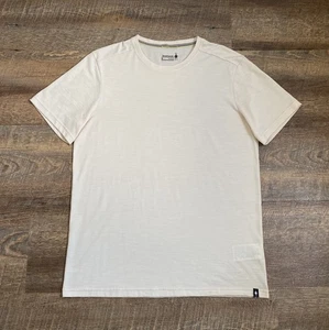 SmartWool Perfect Crew Shirt Merino Wool Blend Almond Heather Crème Men’s Medium - Picture 1 of 8