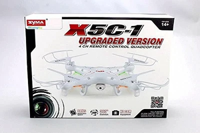 Syma X5C-1 升级版四轴飞行器带高清摄像头、电池和充电器。 测试。 — 第 1/2 张图片