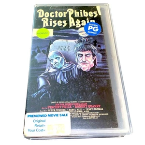 VHS Doctor Phibes Rides Again Vincent Price (1972) Vestron Video 1985 Rental - Imagen 1 de 4