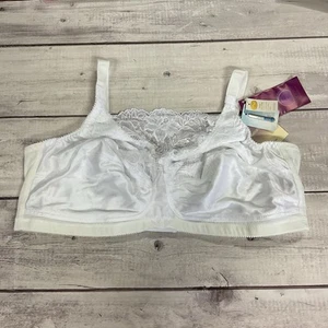 Trulife Naturalwear Mastectomy Bra Womens 46D White Cami Style Wireless 4019 - Picture 1 of 13