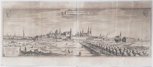 Vue Panoramique De Berlin Gravure En Cuivre Merian 1650 - Picture 1 of 1