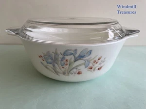 VINTAGE GROSSE JAJ/PYREX IRIS KASSEROLLE & DECKEL - GUTER ZUSTAND - Bild 1 von 8