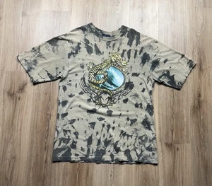 Vintage Basic Editions Dragon T-Shirt Men’s Large Acid Wash Tie Dye Y2K Japanese - Picture 1 of 7