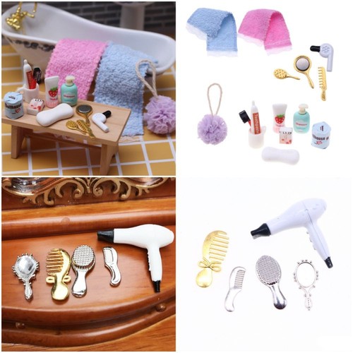 VETEMENTS Kit trucco casa delle bambole in plastica 1 12 set attrezzi per vestire bambola decorazione casa delle bambole