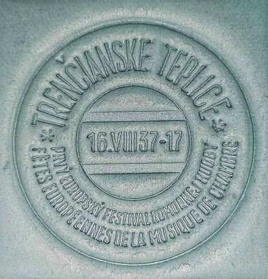 Eslovaquia 1937, artículo muy interesante, Trencianske Teplice, sello del festival Foto 1 de 3