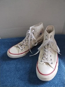 Vintage Converse High Tops Mens 7 Womens 9 White Chuck Taylor Sneakers All Star - Picture 1 of 24
