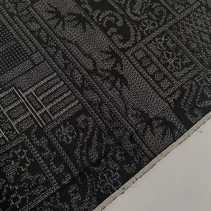 Black Souk #A 15x41 Vintage Tsumugi Japanese Kimono Silk Fabric TJ32 - Picture 1 of 6