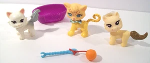 Polly Pocket Pet PVC Figure Lot, Kitty Cat, Sparklin Pets Cheetah #19 - Picture 1 of 2