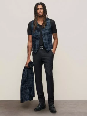 $498 Nuevo Con Etiquetas John Varvatos Wooster Chaleco Chaqueta EU50 US40 Foto 1 de 4