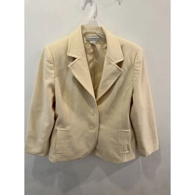 Blazer chaqueta de negocios SAG HARBOR 100 % lana Boss para mujer marfil talla 16 Foto 1 de 4