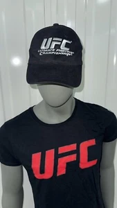 Offizielle UFC schwarze Erwachsene LOGO Kappe Mütze S/M Ultimate Fighting Championship - Bild 1 von 5
