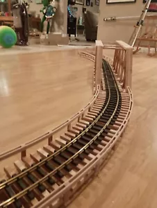 G Scale Garden Ceiling Trestle Train R3 Support W/Rails 1/8 turn For LGB USA MTH - Picture 1 of 3
