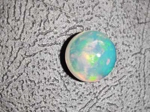 Gtl 1.50Cts Natürlich Top Feuer Äthiopische Opal 8x4mm Rund Cabochon Edelstein - Bild 1 von 5