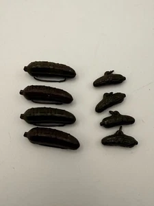 Lote de 8 prendedores Heinz Pickle vintage de los años 30-50 y 57 dijes variantes marrones raras - Imagen 1 de 6