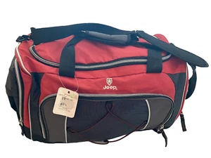 Jeep Sport Gear Nylon 24" Bolsa de Lona Negra/Roja Gimnasio Viaje Día del Padre ¡Regalo! Nuevo con etiquetas - Imagen 1 de 6